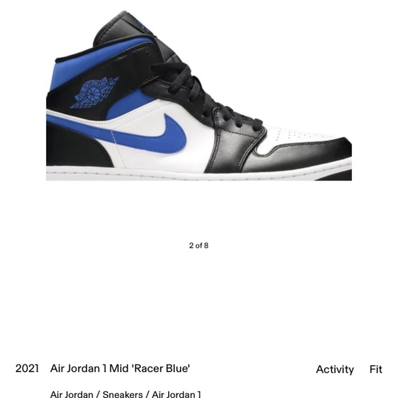 Air Jordan 1 Mid ‘Racer Blue’ - Picture 3 of 6